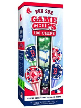 Masterpieces Casino Style 100 Piece Poker Chip Set - MLB Boston Red Sox New